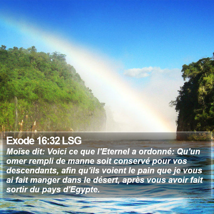 Exode 16:32 LSG Bible Study