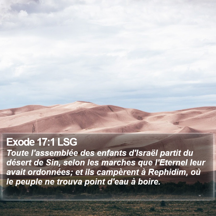 Exode 17:1 LSG Bible Study