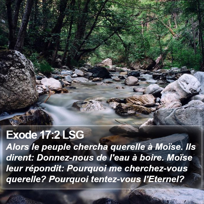 Exode 17:2 LSG Bible Study