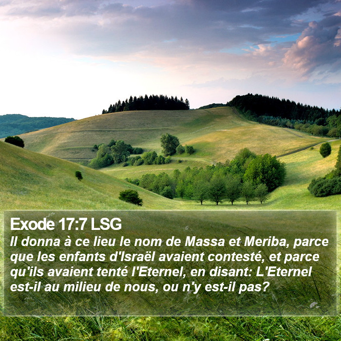 Exode 17:7 LSG Bible Study