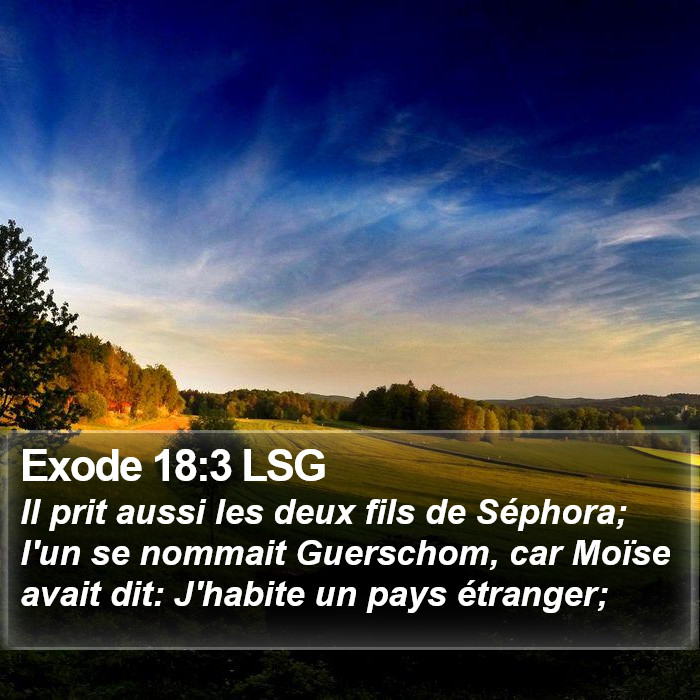 Exode 18:3 LSG Bible Study