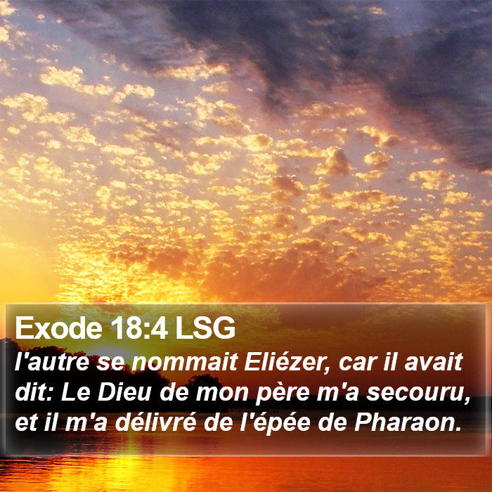 Exode 18:4 LSG Bible Study