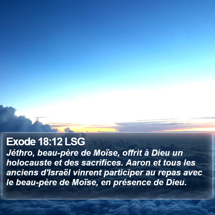 Exode 18:12 LSG Bible Study