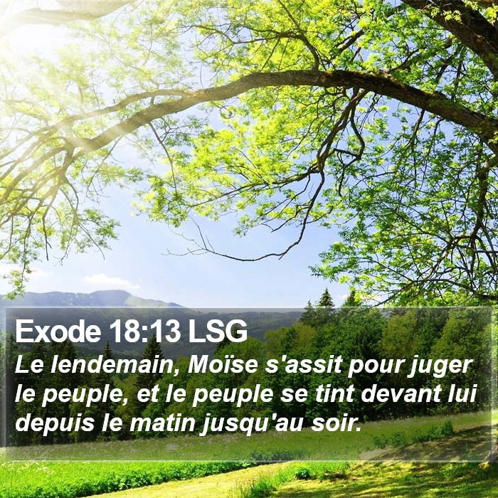 Exode 18:13 LSG Bible Study