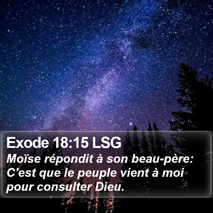 Exode 18:15 LSG Bible Study