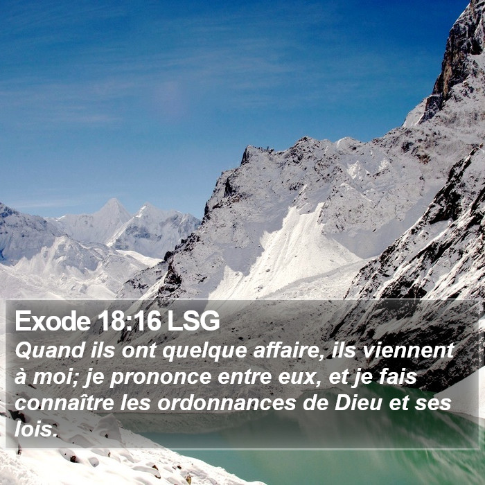 Exode 18:16 LSG Bible Study