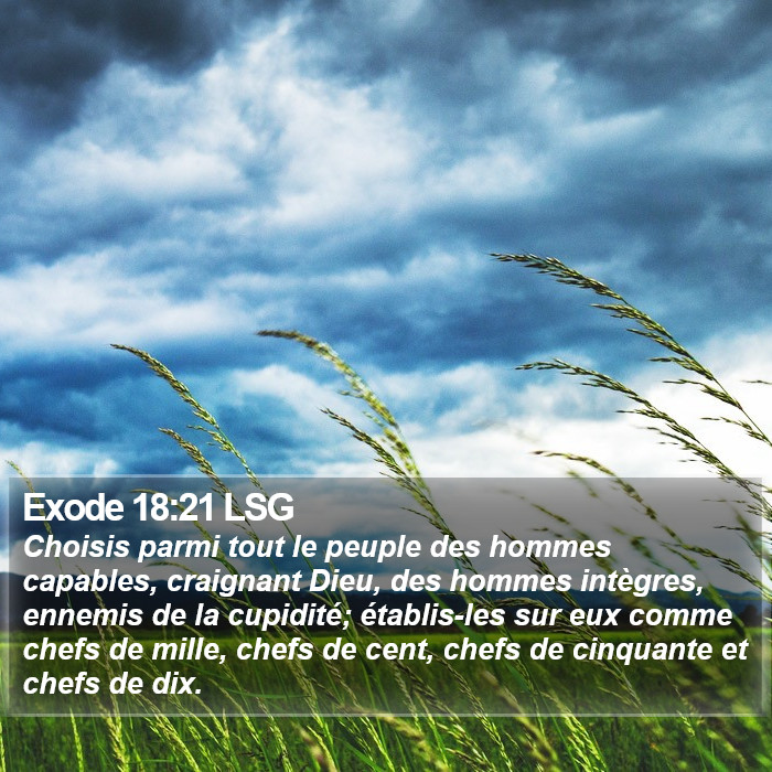 Exode 18:21 LSG Bible Study