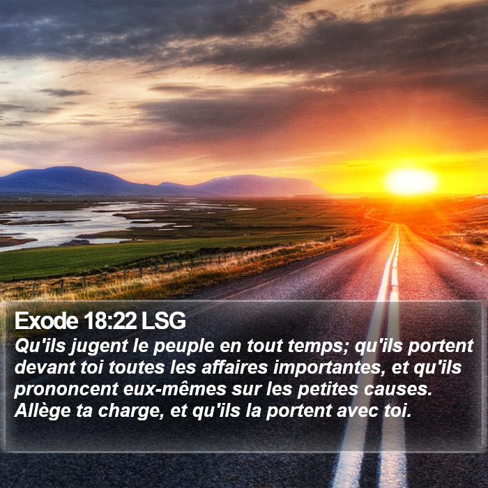 Exode 18:22 LSG Bible Study