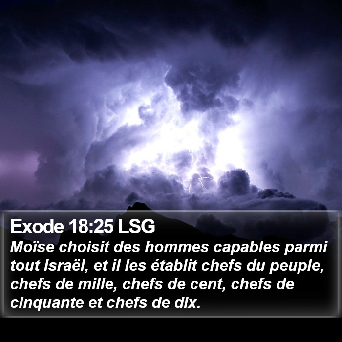 Exode 18:25 LSG Bible Study