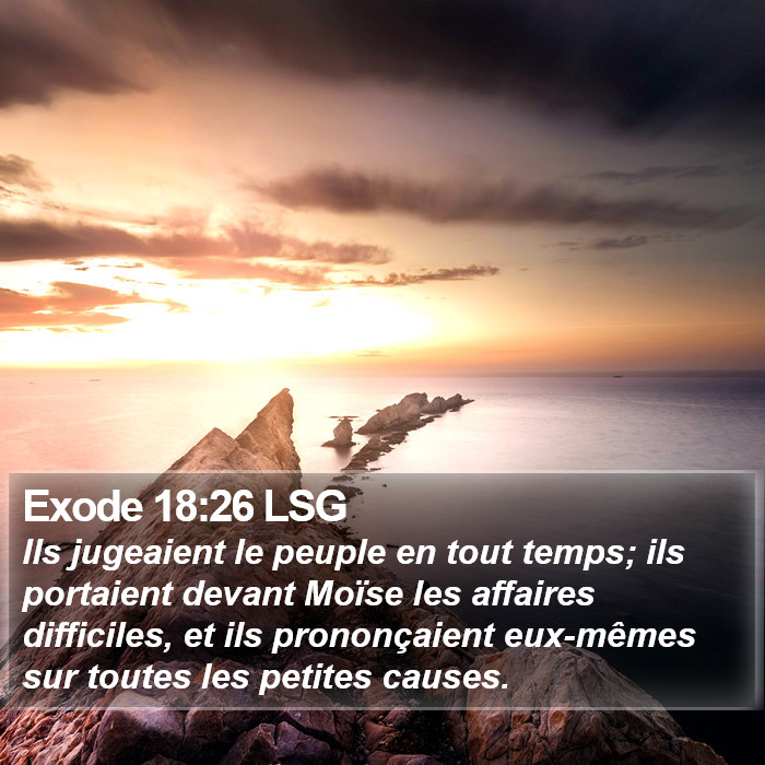 Exode 18:26 LSG Bible Study