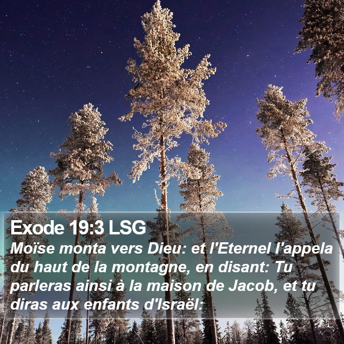 Exode 19:3 LSG Bible Study