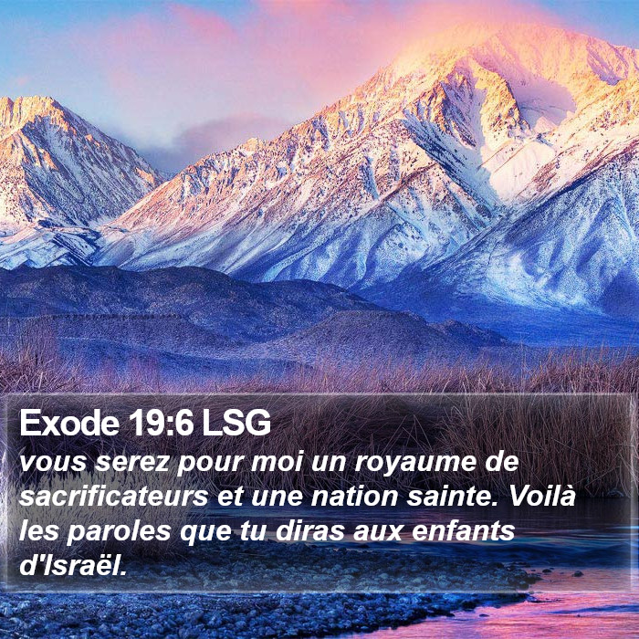 Exode 19:6 LSG Bible Study