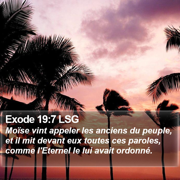 Exode 19:7 LSG Bible Study