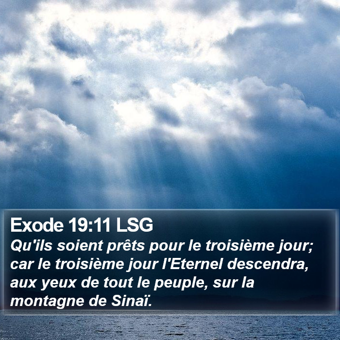 Exode 19:11 LSG Bible Study