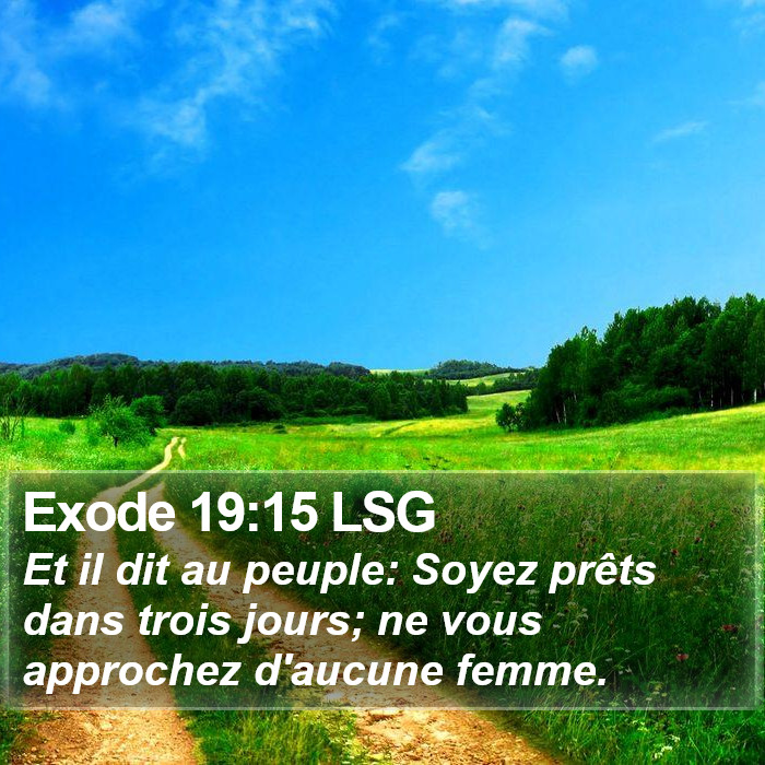 Exode 19:15 LSG Bible Study