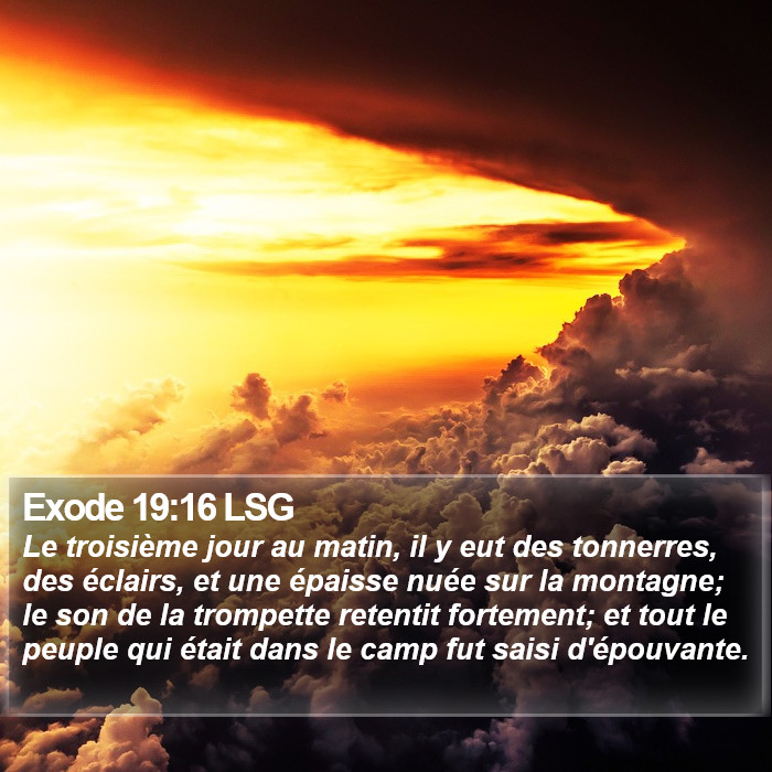 Exode 19:16 LSG Bible Study