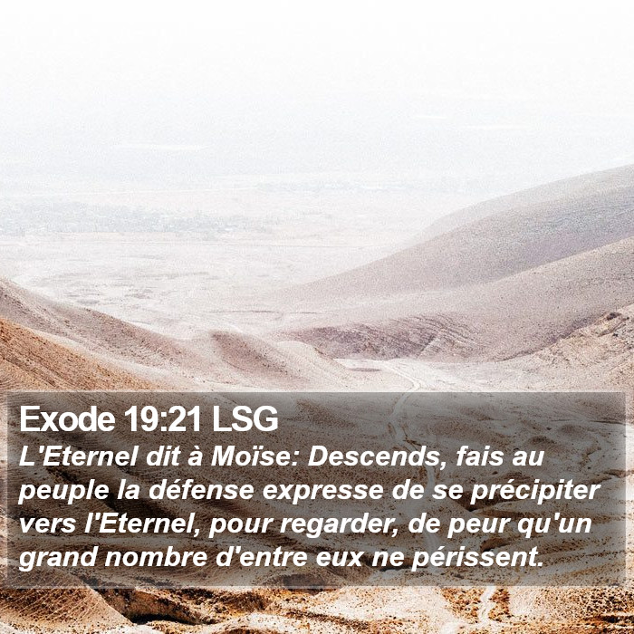 Exode 19:21 LSG Bible Study