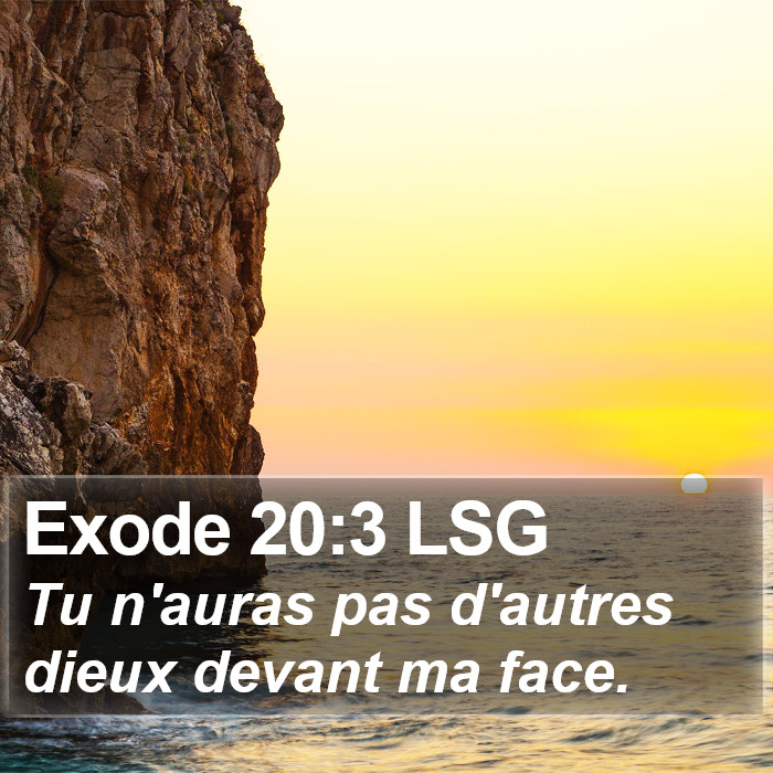 Exode 20:3 LSG Bible Study