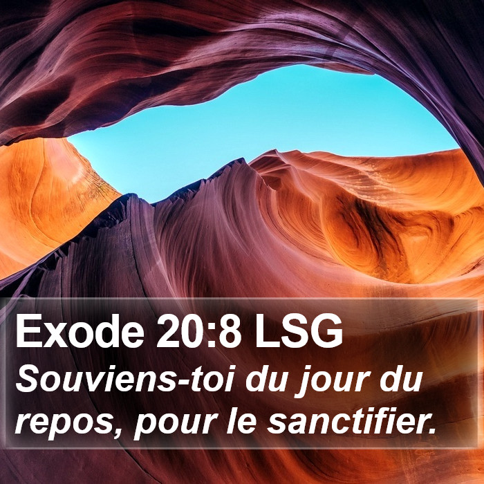 Exode 20:8 LSG Bible Study