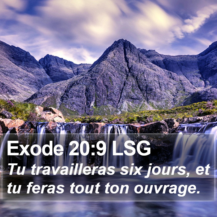 Exode 20:9 LSG Bible Study