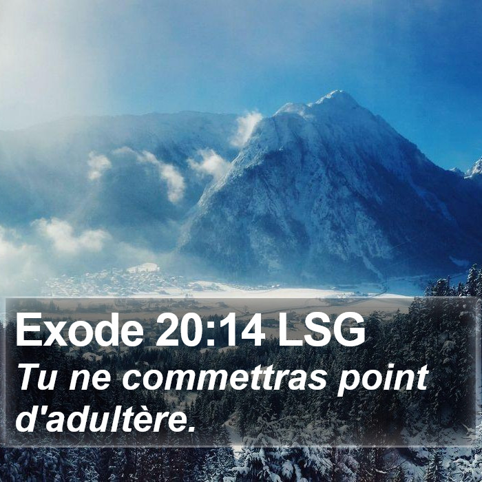 Exode 20:14 LSG Bible Study