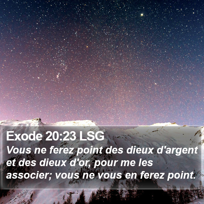 Exode 20:23 LSG Bible Study