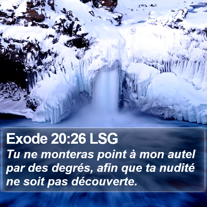Exode 20:26 LSG Bible Study