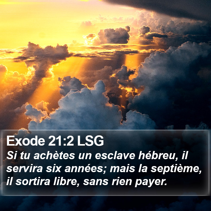 Exode 21:2 LSG Bible Study