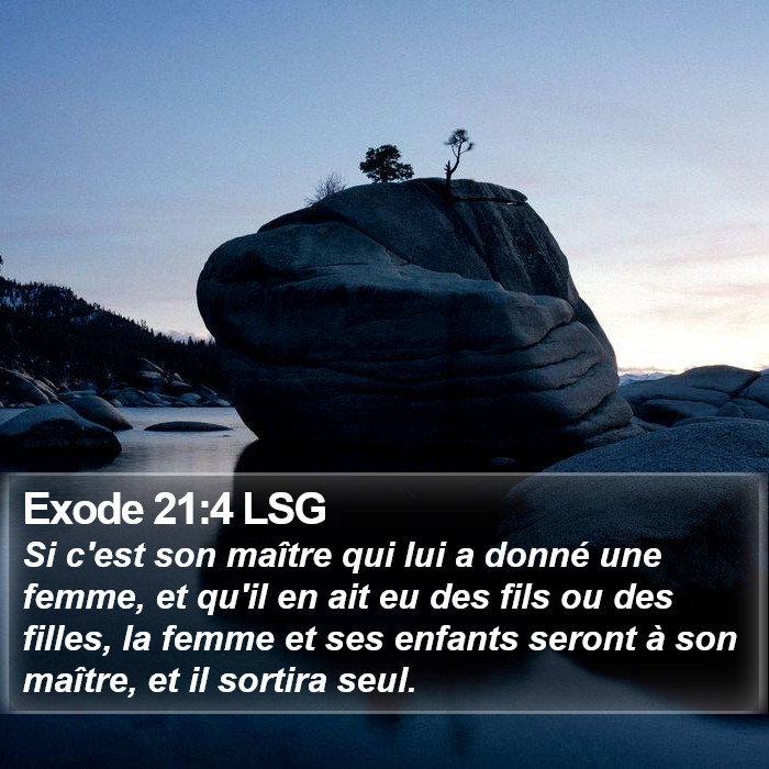 Exode 21:4 LSG Bible Study