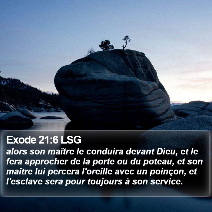 Exode 21:6 LSG Bible Study