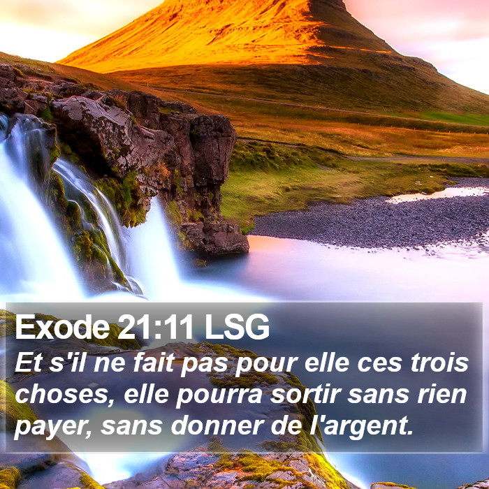 Exode 21:11 LSG Bible Study