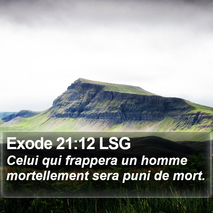 Exode 21:12 LSG Bible Study