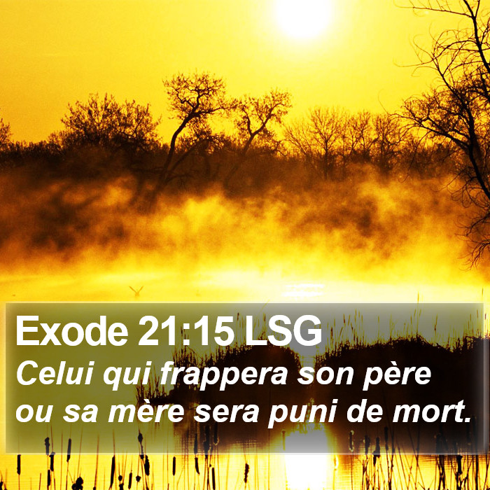 Exode 21:15 LSG Bible Study