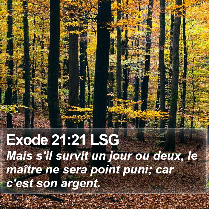 Exode 21:21 LSG Bible Study