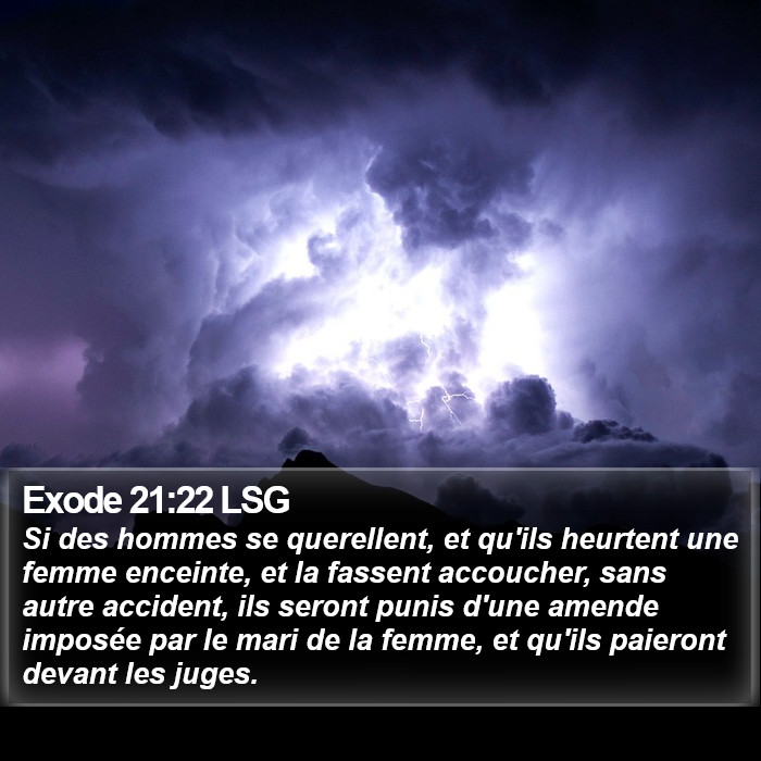 Exode 21:22 LSG Bible Study