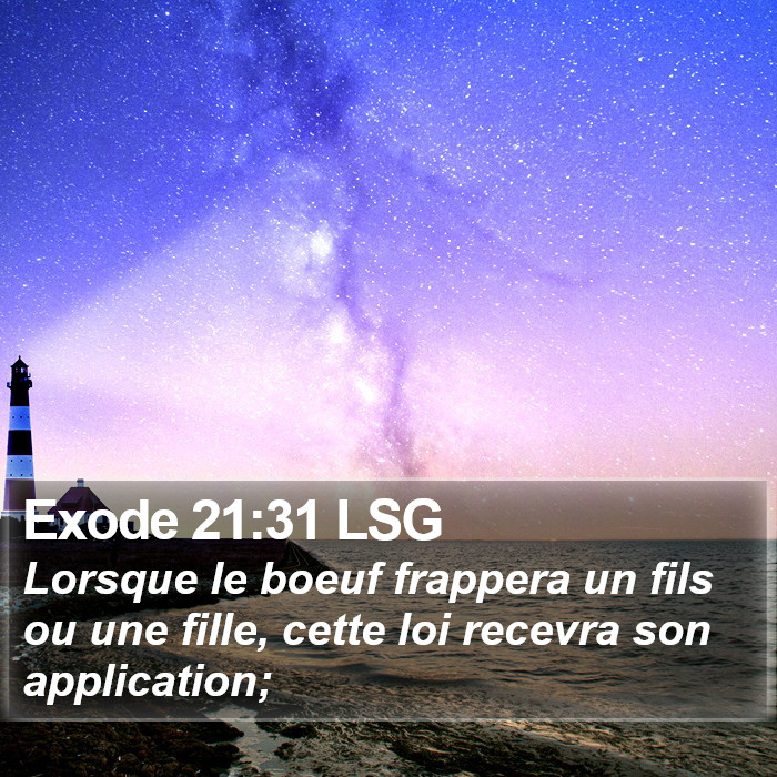 Exode 21:31 LSG Bible Study