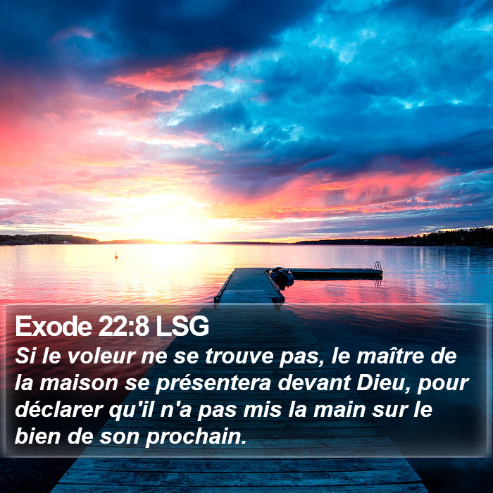 Exode 22:8 LSG Bible Study