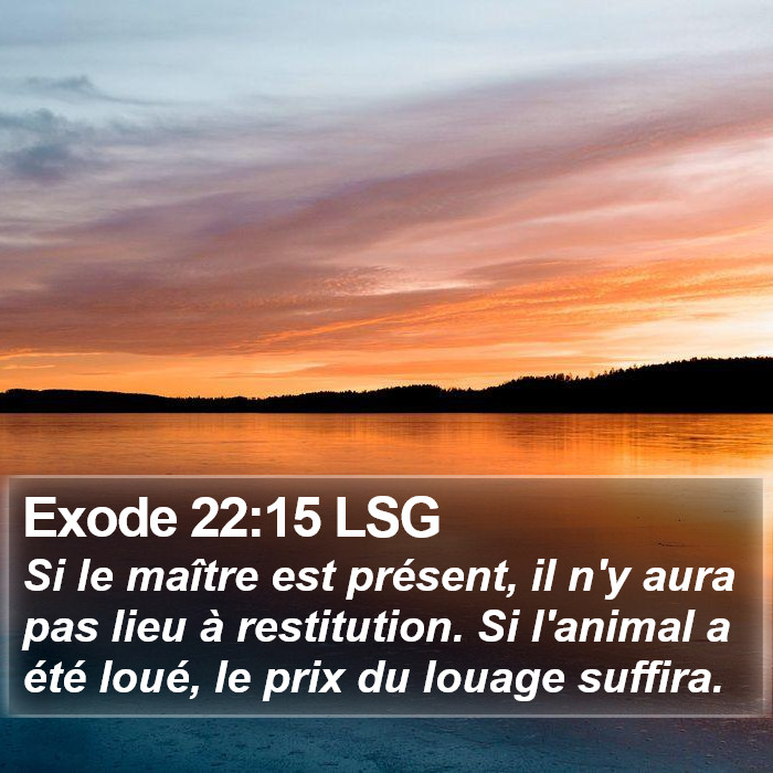 Exode 22:15 LSG Bible Study