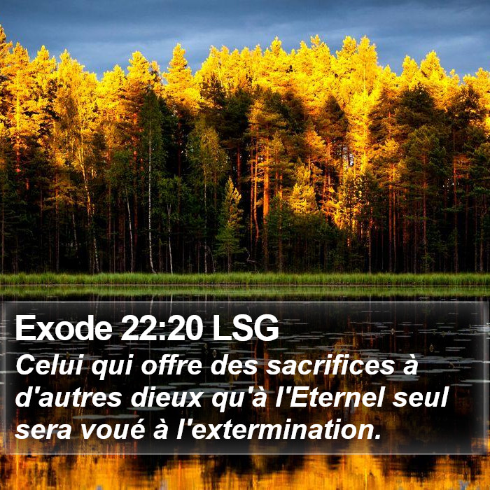 Exode 22:20 LSG Bible Study