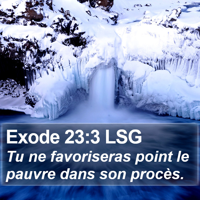 Exode 23:3 LSG Bible Study