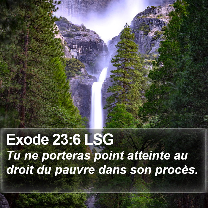 Exode 23:6 LSG Bible Study