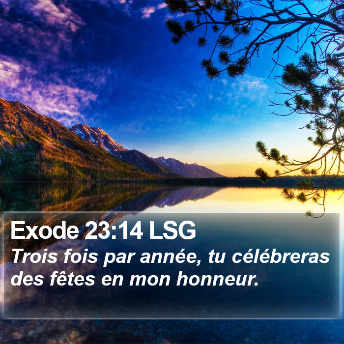 Exode 23:14 LSG Bible Study