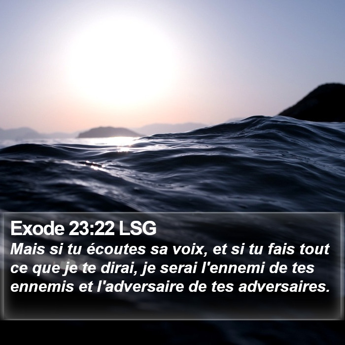 Exode 23:22 LSG Bible Study