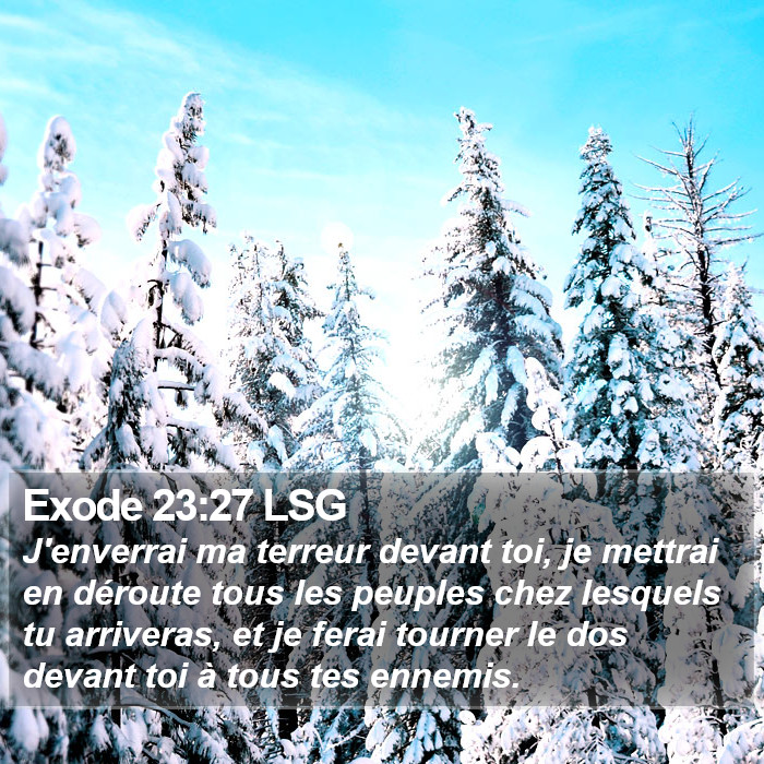 Exode 23:27 LSG Bible Study