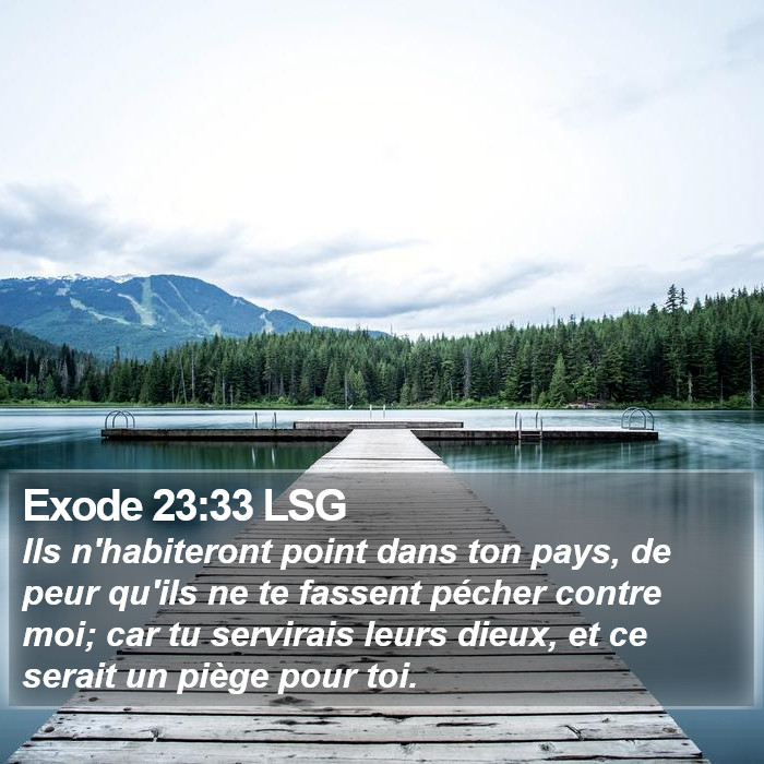 Exode 23:33 LSG Bible Study