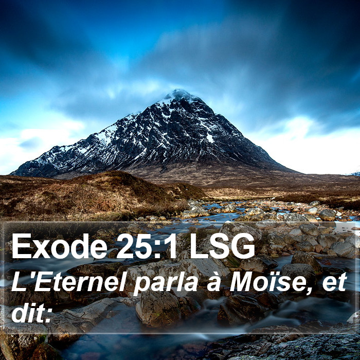 Exode 25:1 LSG Bible Study