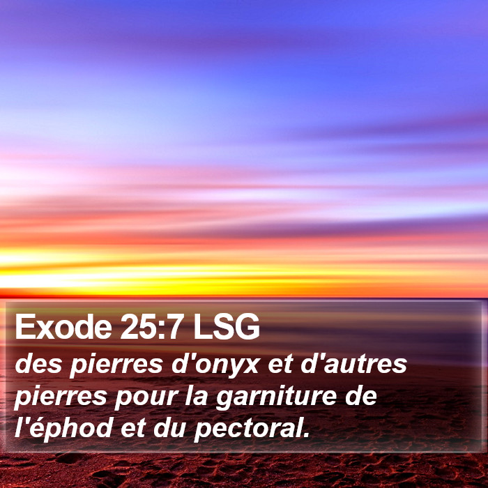 Exode 25:7 LSG Bible Study