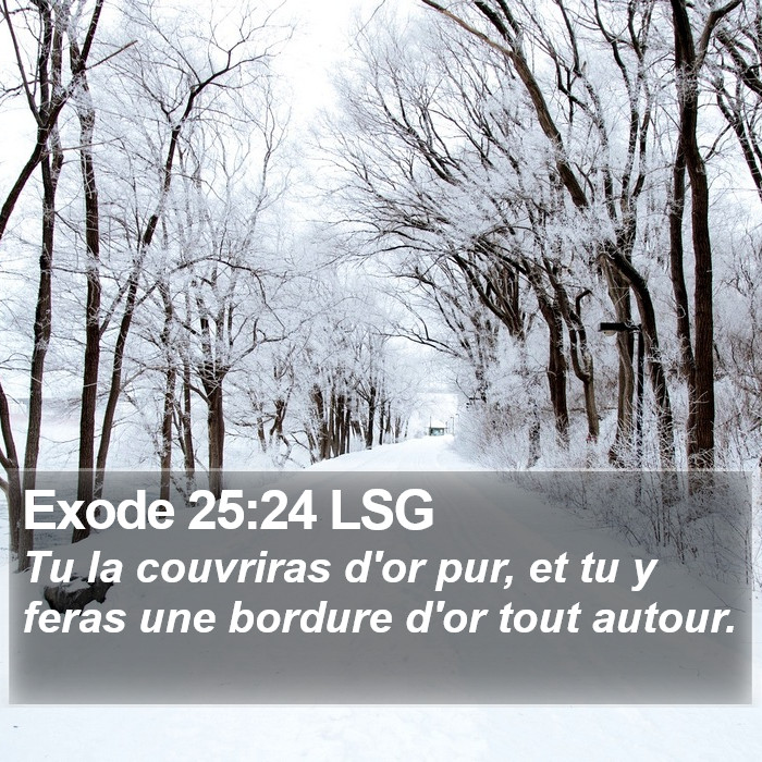 Exode 25:24 LSG Bible Study