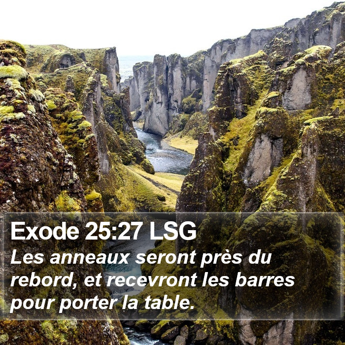 Exode 25:27 LSG Bible Study