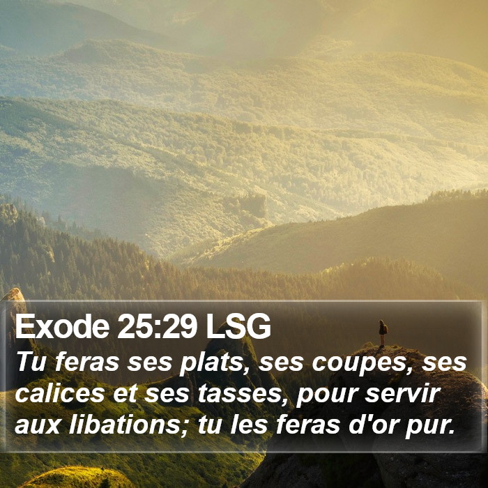 Exode 25:29 LSG Bible Study